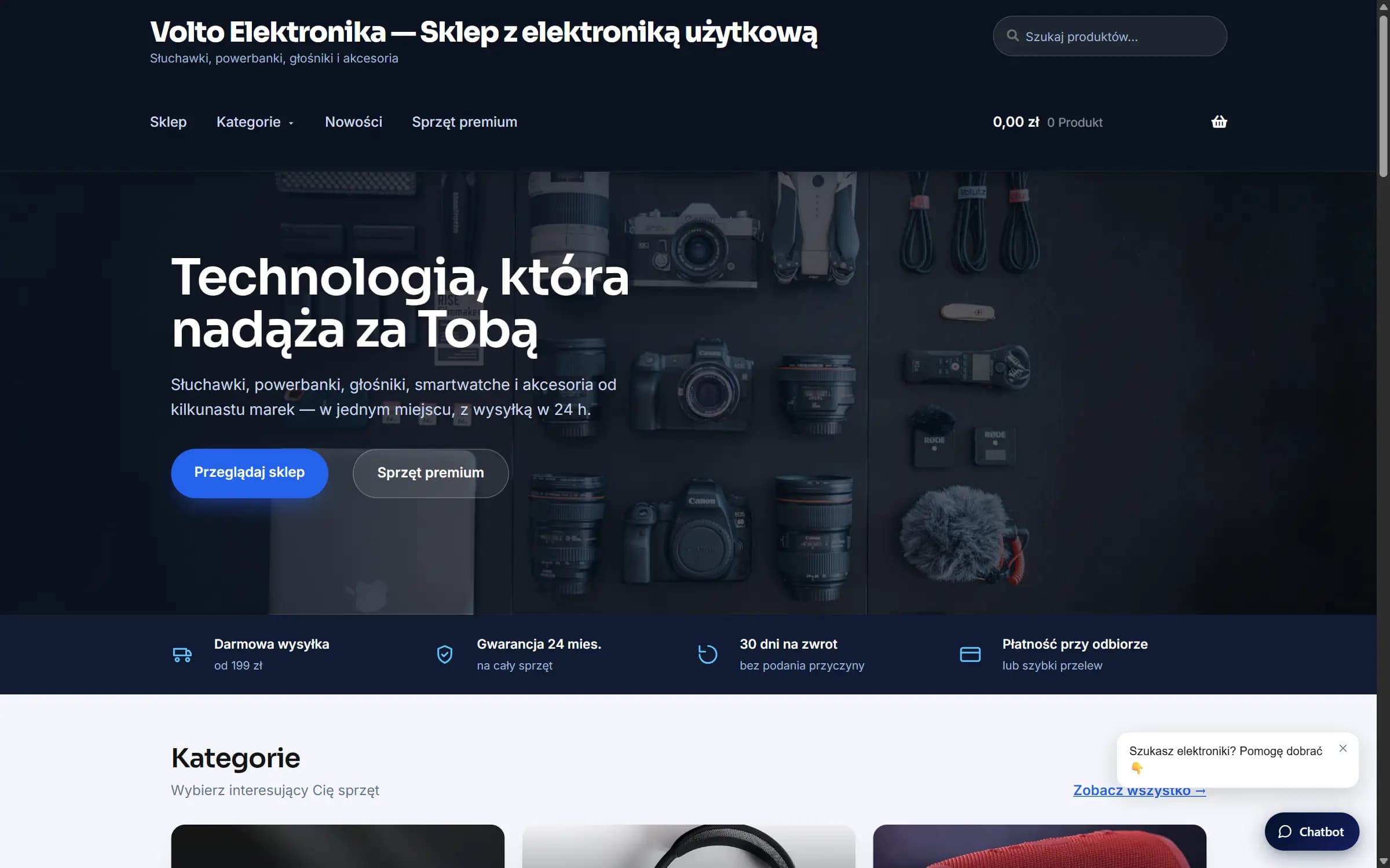 Volto Elektronika — zrzut ekranu produktu