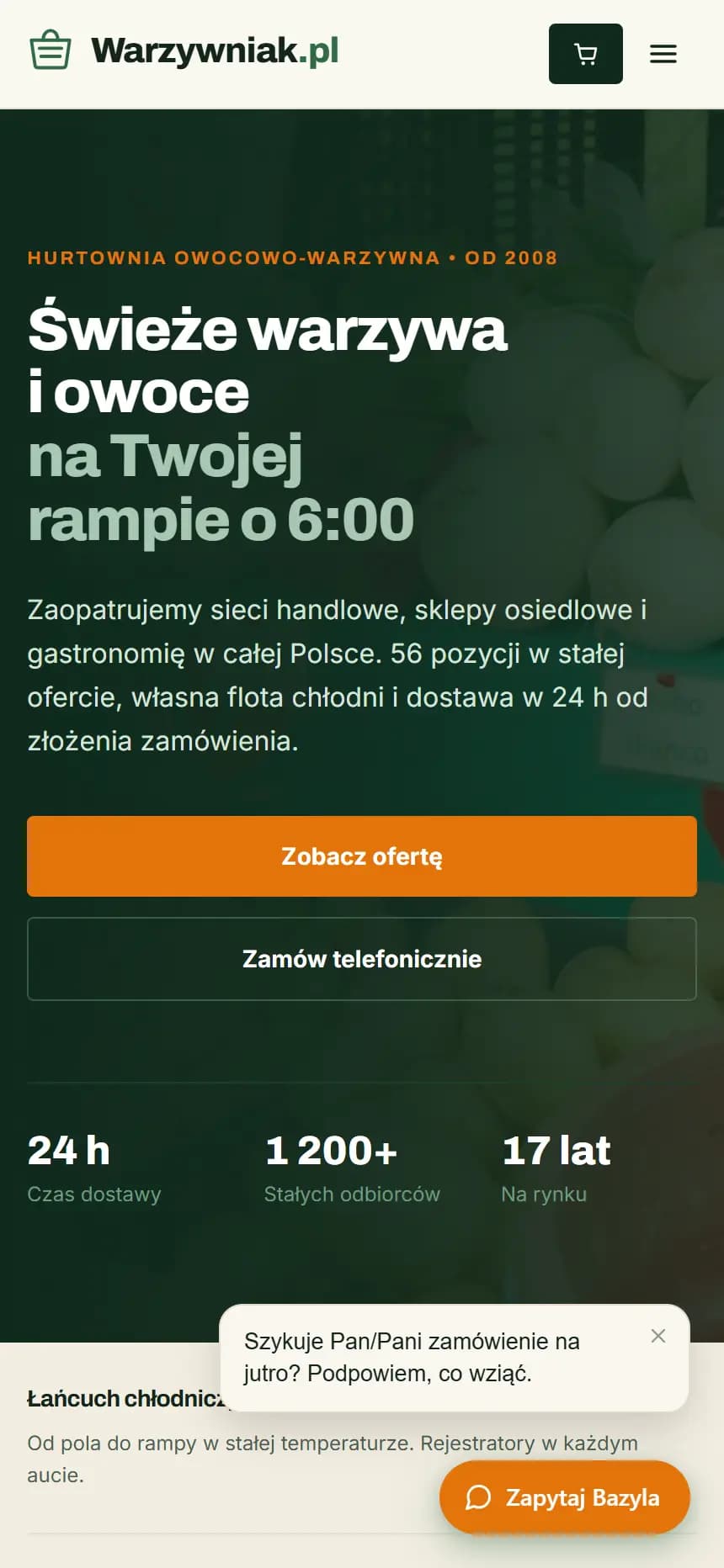 Warzywniak.pl — zrzut ekranu produktu