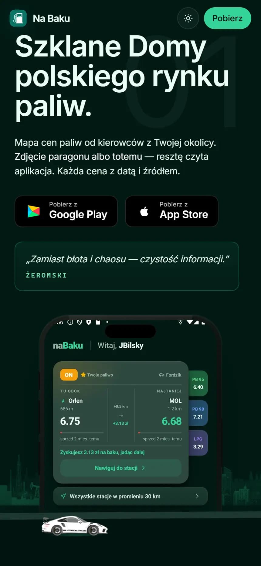 NaBaku — zrzut ekranu produktu